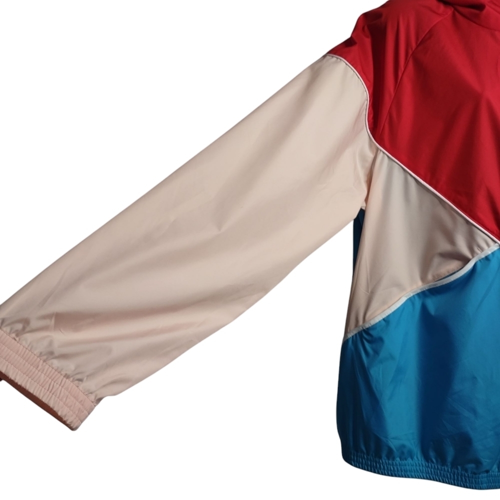 VTG Xersion Hooded Windbreaker Multicolor Zipper Pockets Elastic Waist Sz XXL - Picture 6 of 9